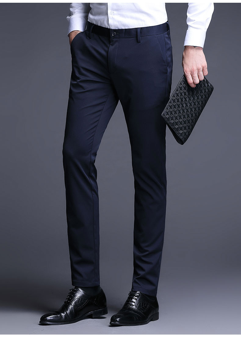 厂家直销新款男士时尚商务休闲西裤都市青年修身弹力百塔帅气长裤