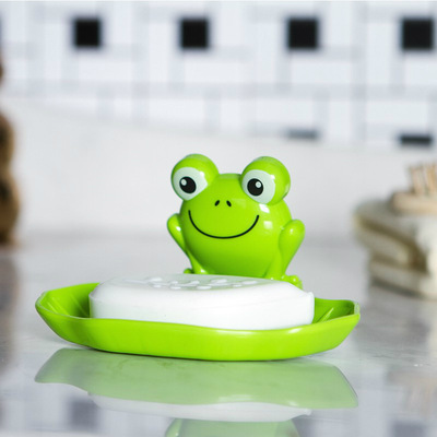 【破损包赔】清新可爱青蛙双吸盘肥皂盒沥水香皂盒浴室吸盘肥皂盒