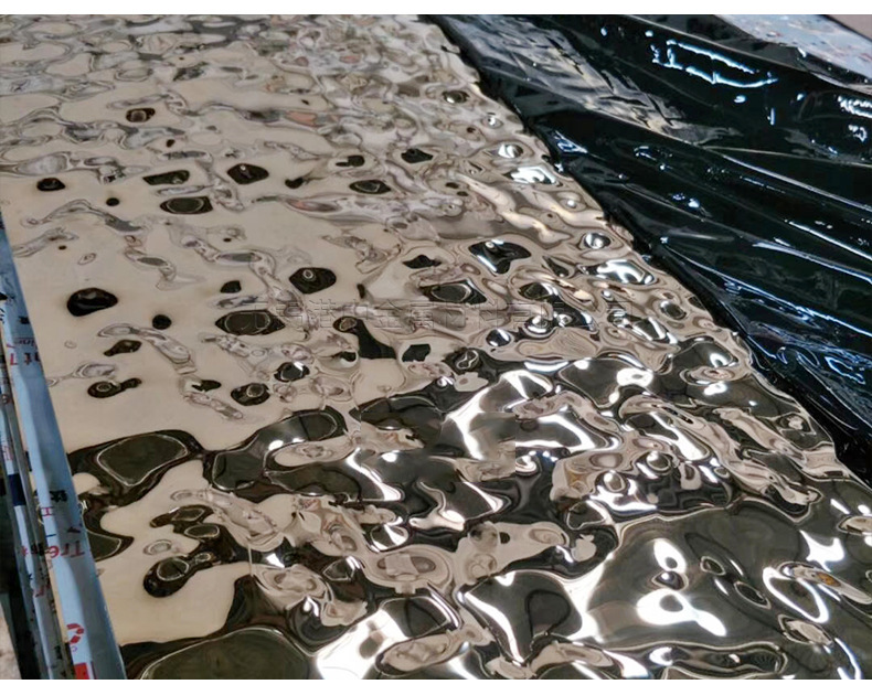 镜面不锈钢水波纹板304水波纹板 201水波纹板装饰用彩色不锈钢板