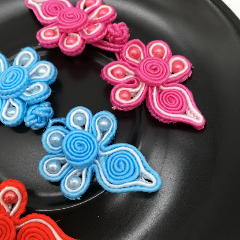 苏斯工艺古风纽扣旗袍扣童装表演服装饰扣石榴加珠中国结纽扣