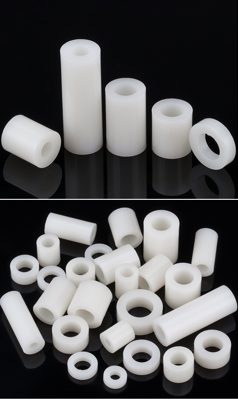 厂家直销 直通绝缘柱 尼龙套管 圆孔支柱 圆体间隔柱 abs塑料垫柱