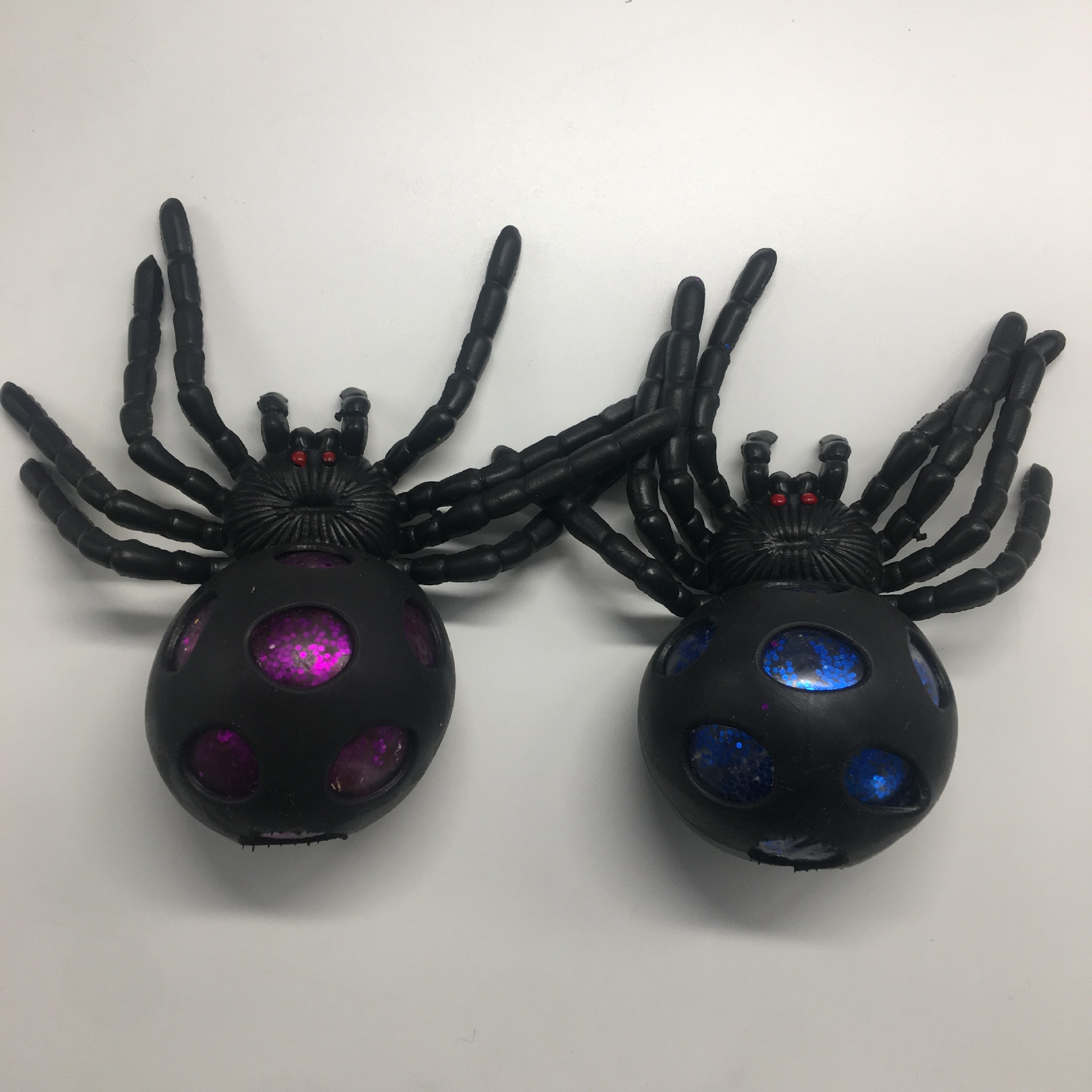 创意整蛊玩具_红成人整蛊玩具 黑色金粉蜘蛛发泄 挤压减压捏捏乐 - 阿