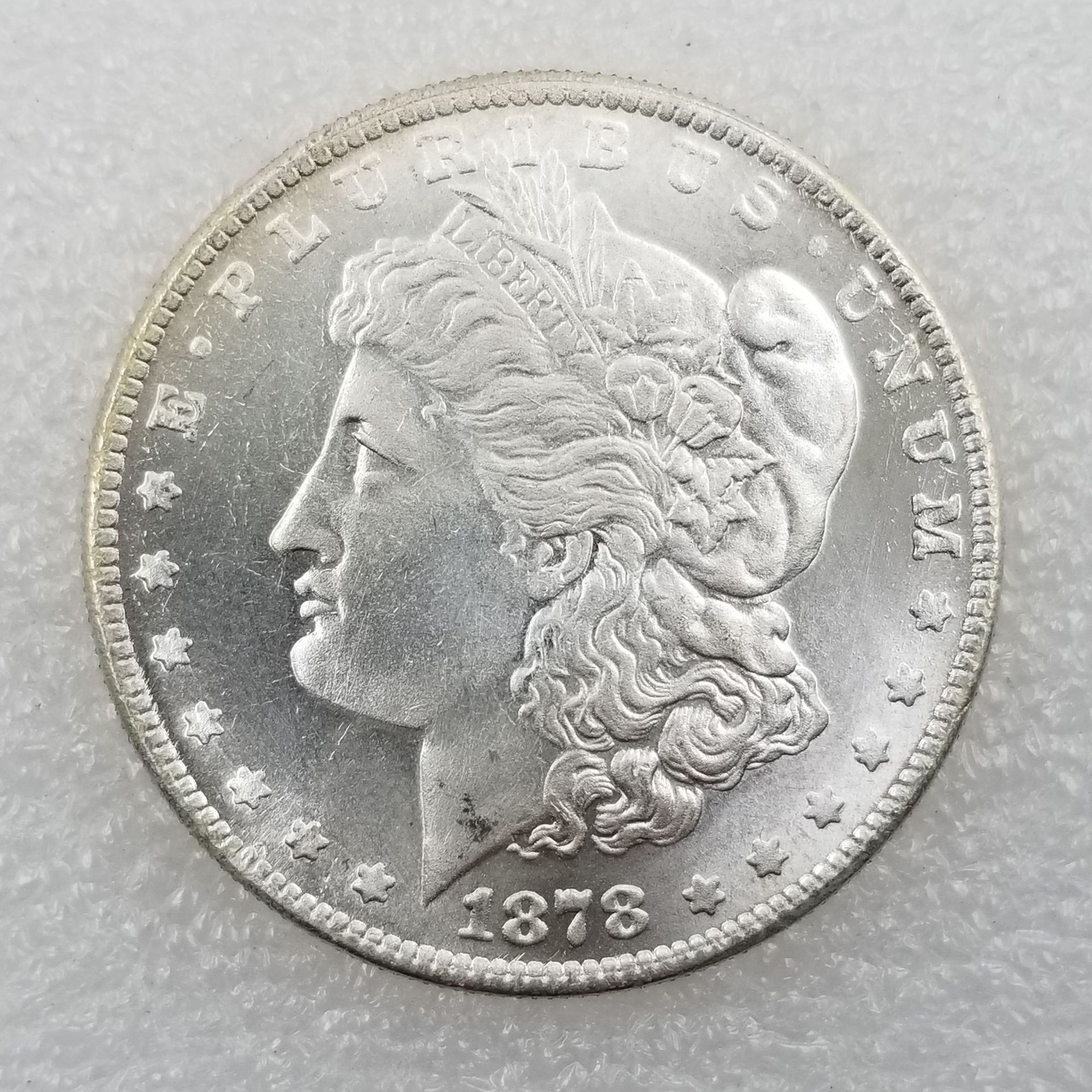 仿古工艺品1878年s版黄铜镀银摩根银元银元外国银元古玩