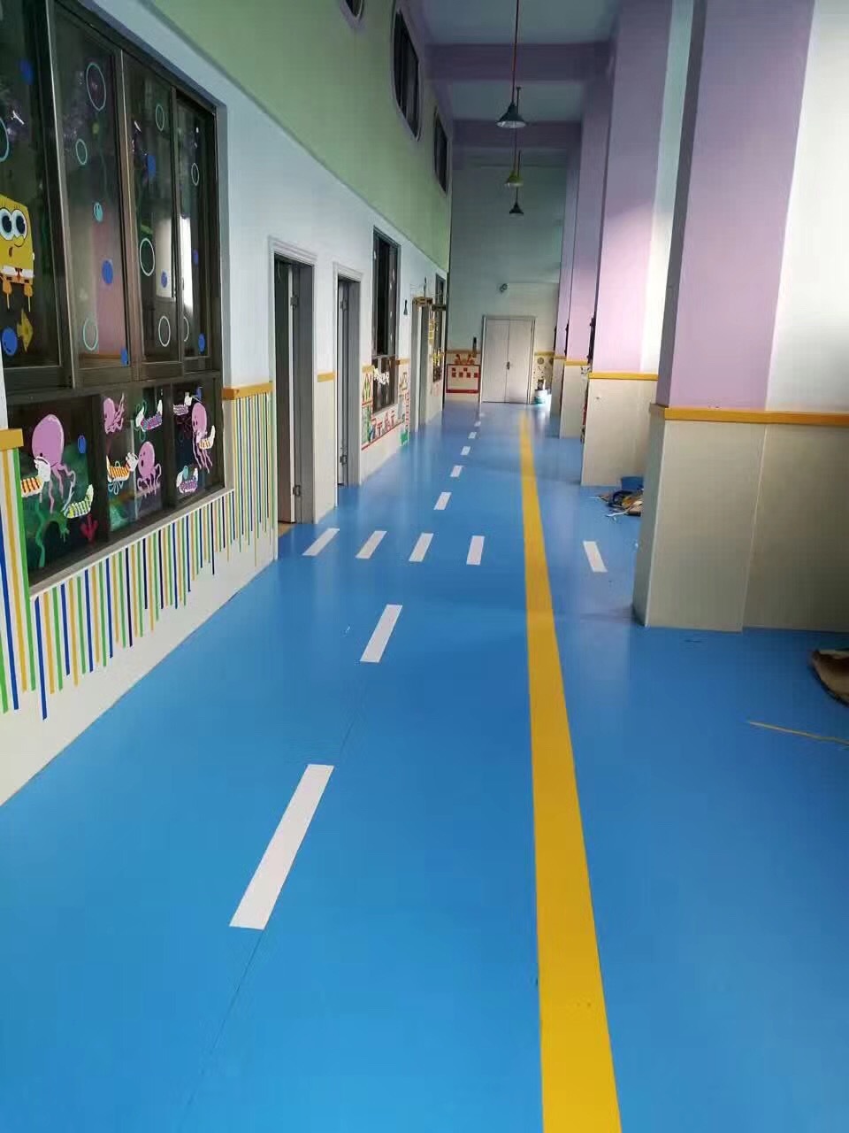 欧踏pvc塑胶地板儿童房幼儿园早教中心培训班纯色防滑耐磨地胶