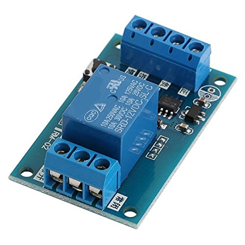 5v/12v/24v 单键双稳态继电器模块 汽车改装开关 一键启停自锁