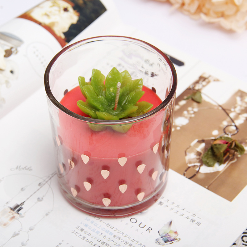 Creative Fruit Glass Aromatherapy Candle Home Deodorant Supplies Hand Gift Smoke-Free Soy Wax Fragrance Candle Cup