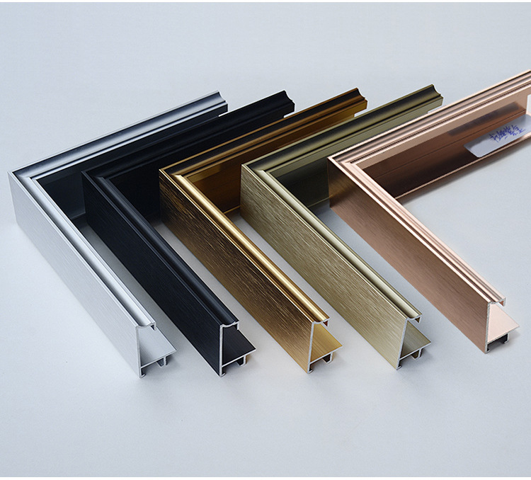 鑫英华金属相框边框线条装饰画外框镜子框曲面造型铝合金材料批发