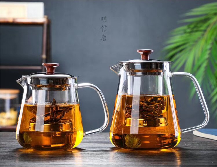 明信唐耐热玻璃茶壶功夫泡茶壶花壶玻璃过滤内胆冲茶器可明火加热