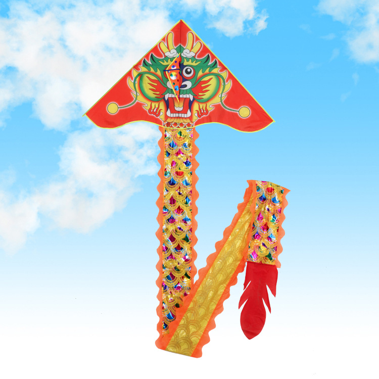 新款龙头风筝潍坊厂家批发卡通龙风筝儿童三角风筝微风易飞可定制