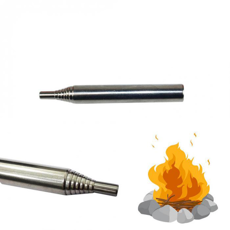 野营生火工具 pocket bellow不锈钢吹火管 吹火筒 可伸缩吹火棒采购