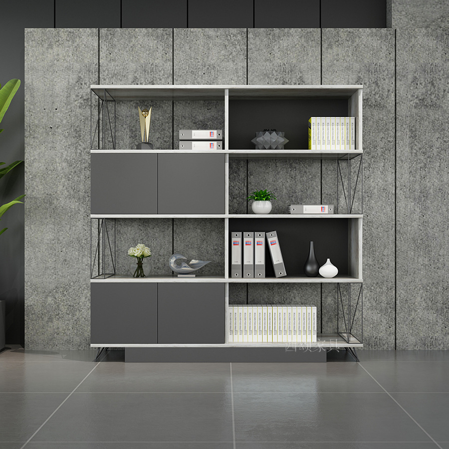 文件柜木质简约现代办公室档案资料收纳柜 背景柜装饰柜68f402