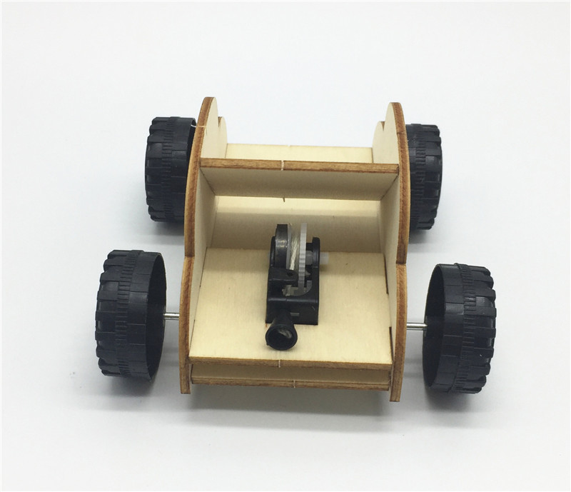小学生科技小制作发明发条弹性拉线小车科学实验材料儿童玩具批发