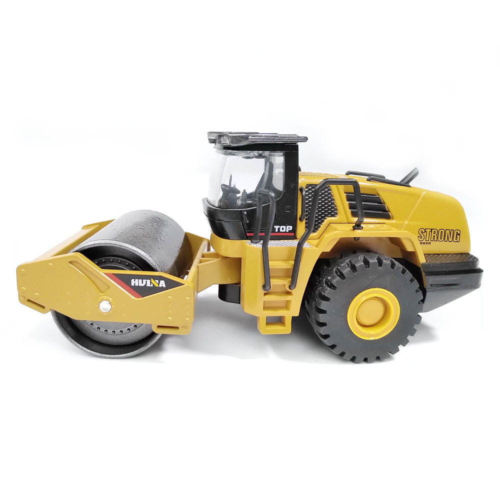 汇纳1:50合金压路机模型仿真工程玩具车模型7715跨境爆款