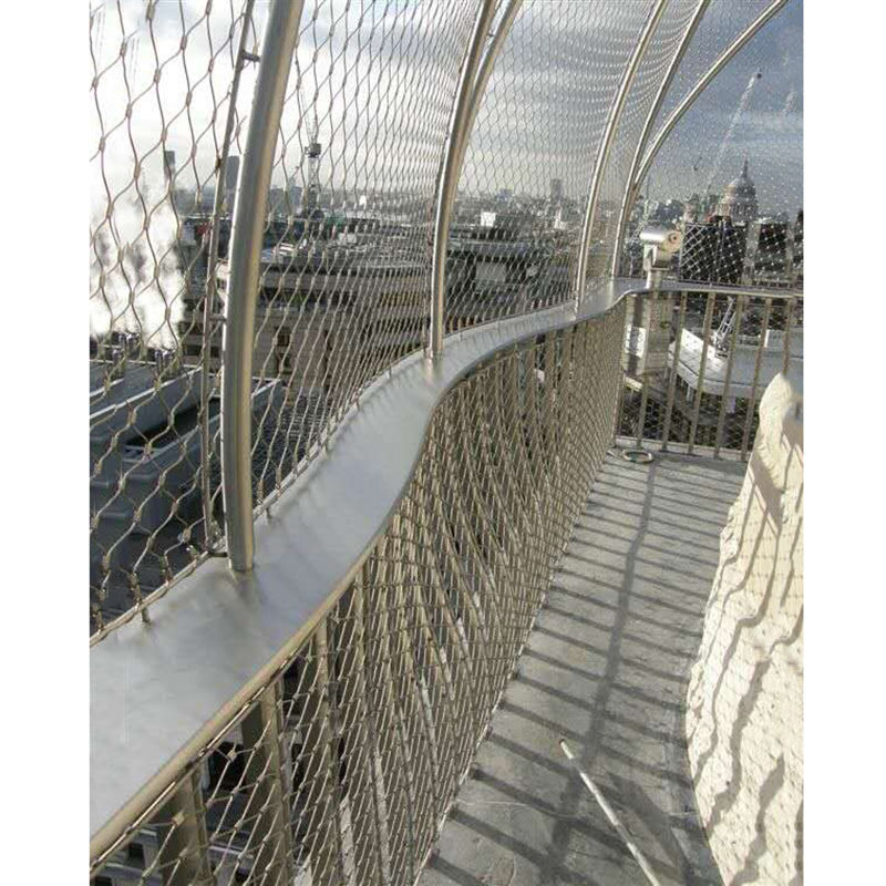 供应高层阳台隐形防护网不锈钢钢丝防坠网防高空坠物钢网定做