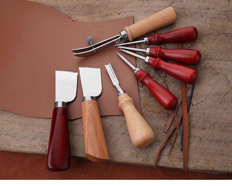 榉木柄皮革修边器削边刀手工diy皮具皮雕皮艺工具倒角铲边削薄