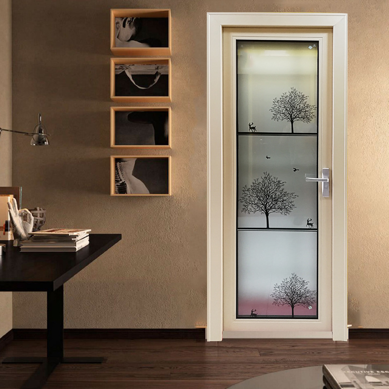 厂家供应铝合金卫生间门厕所门钢化玻璃门浴室门洗手间平开门定制