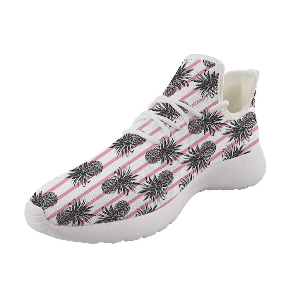 2019热销款菠萝图案定制男鞋女鞋椰子鞋亚马逊速卖通热销一件起订