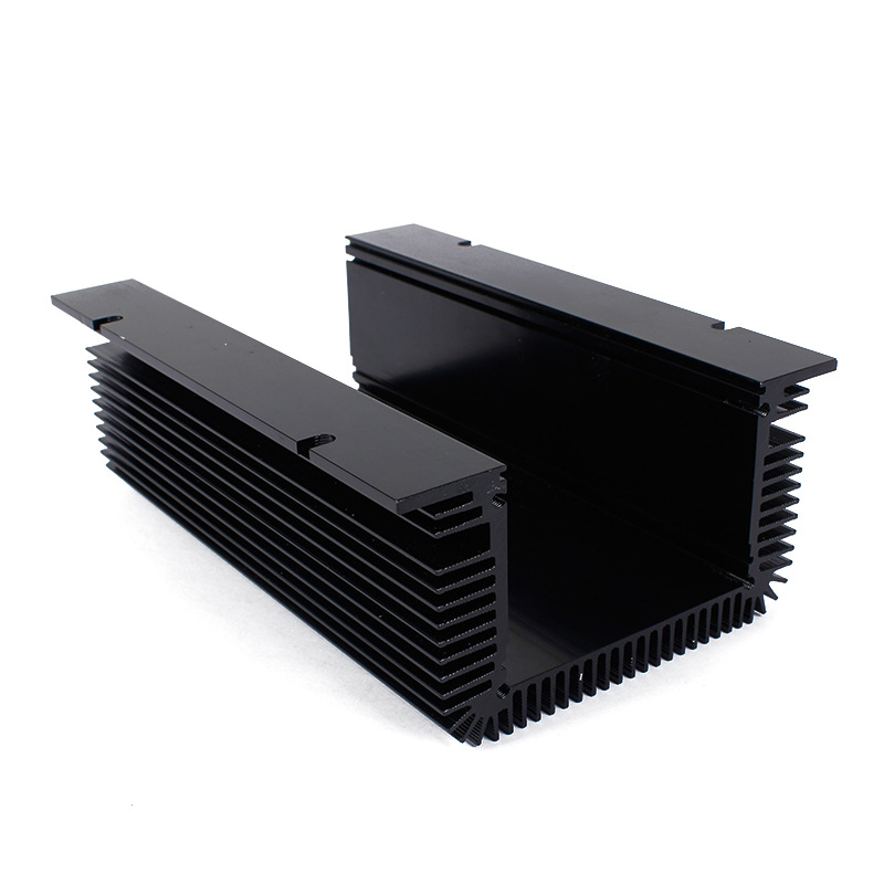 推荐电源外壳散热器铝合金工业黑色节育电源元器件外壳电子散热器