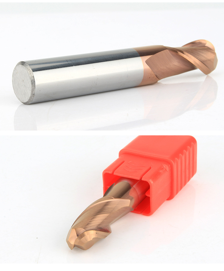 58度2刃球型铣刀硬质合金球头铣刀圆形仿形切削数控中心刀具55