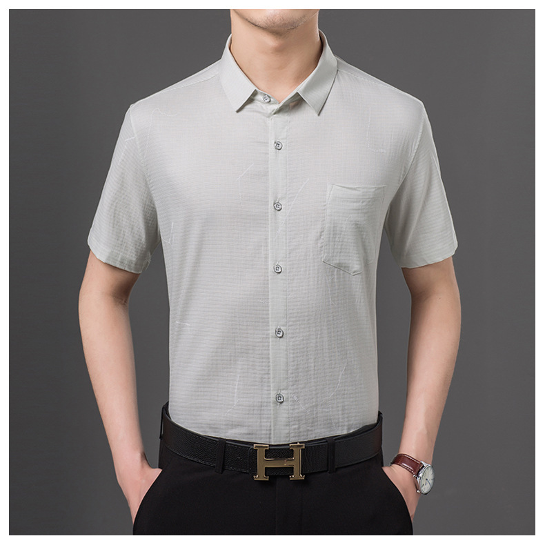 欧典男装热销男士衬衫新款夏季商务免烫短袖衬衫中青年男式衬衫