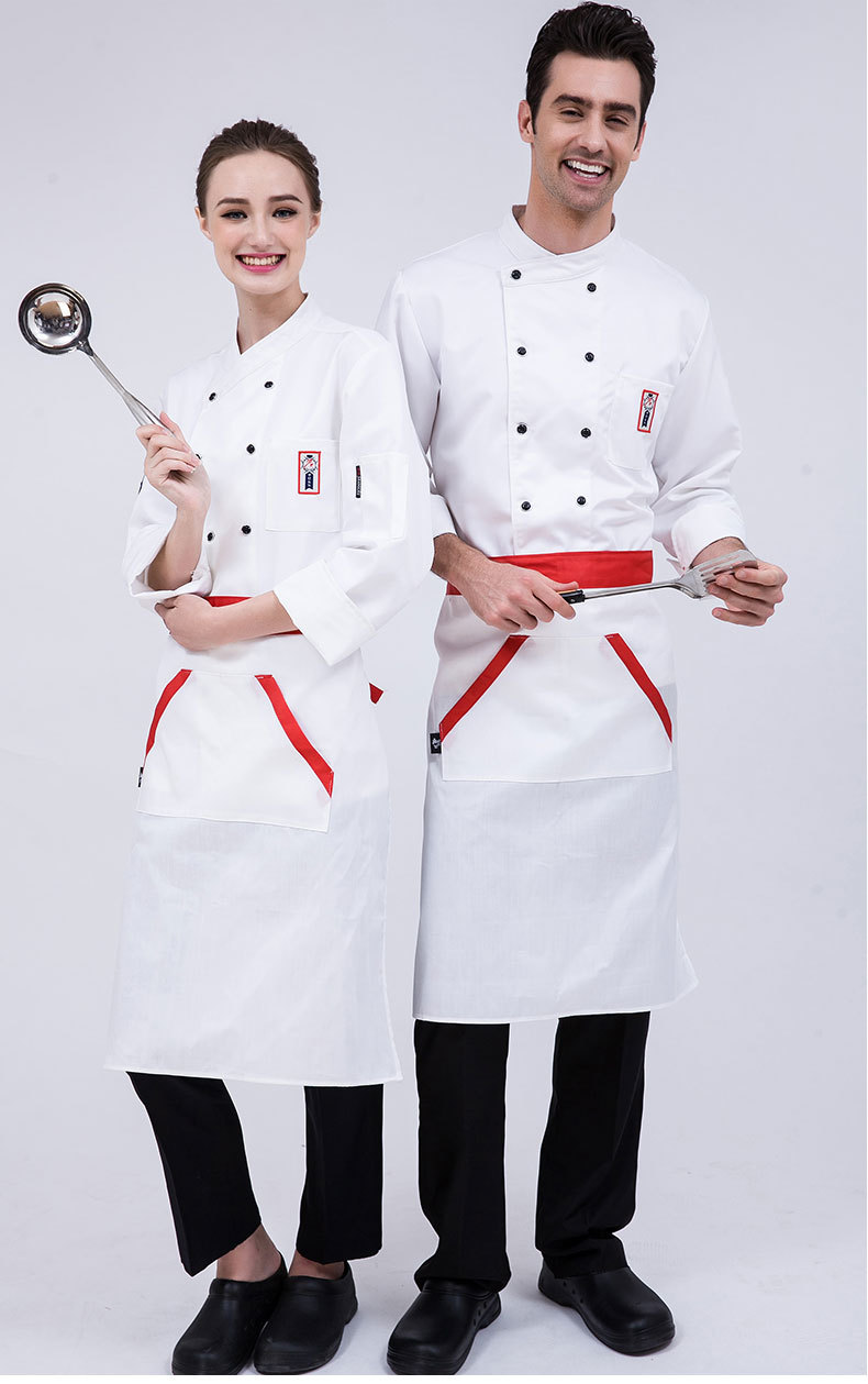 面点师厨师服长袖秋冬装后厨工装制服厨师服装厨房工作服女幼儿园