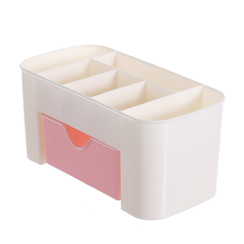Drawer Cosmetics Storage Box Plastic Storage Box Multi-Functional Desktop Jewelry Skin Care Products Compartment Vanity Box