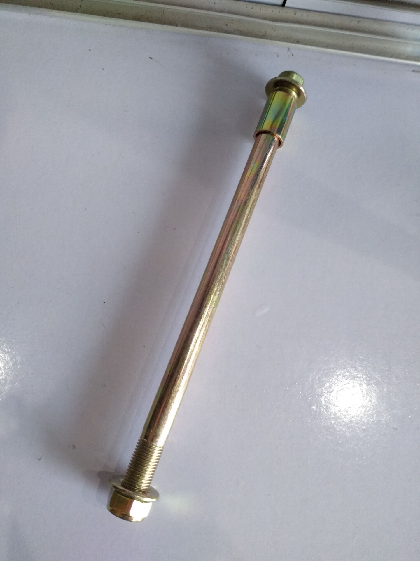 电动电瓶车踏板车前轴三轮车前轮轴简易款电动车前轴电摩镀锌前轴