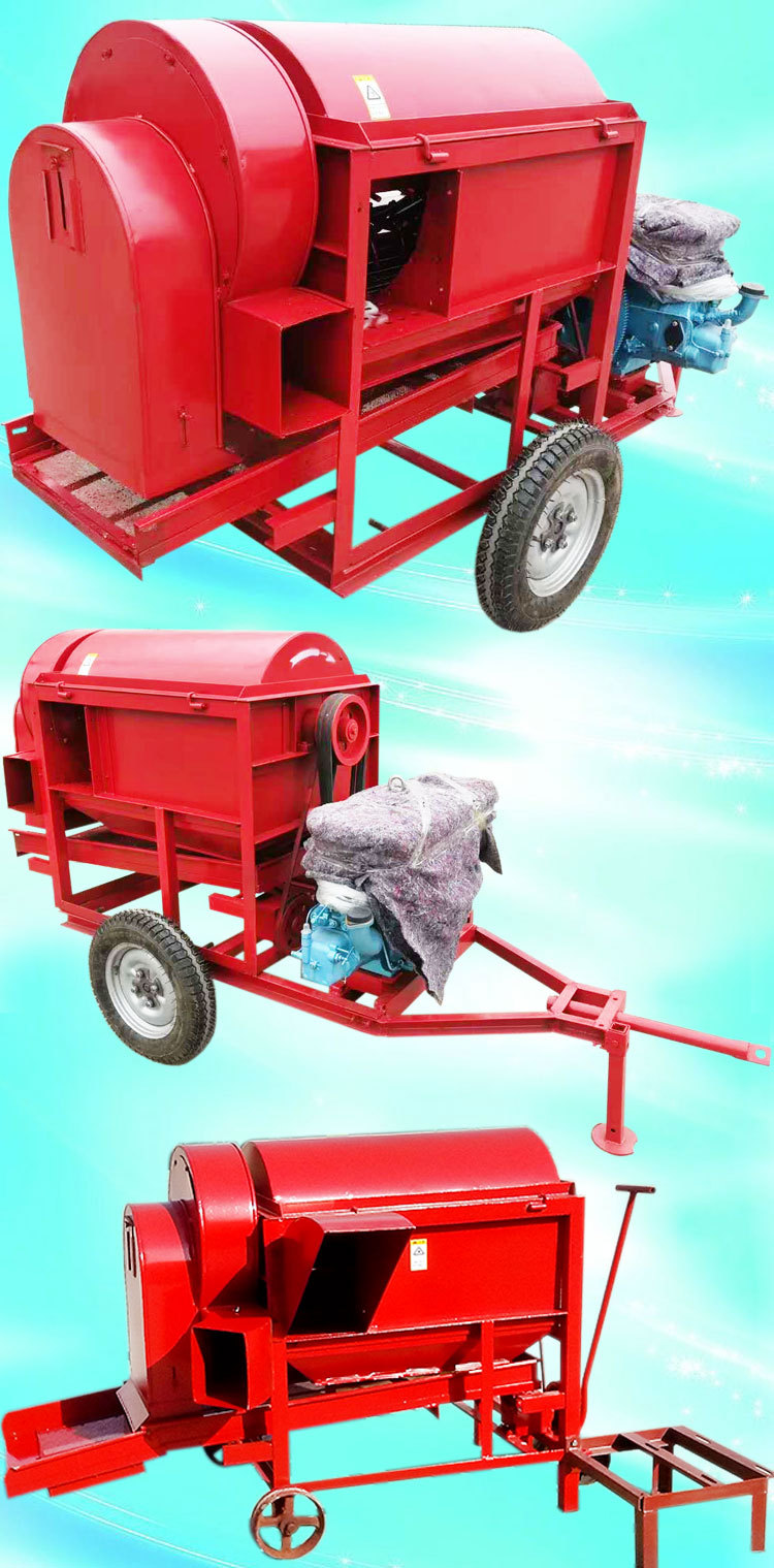 厂家直发 出口品质柴油动力水稻小麦打粒机 电动打谷机