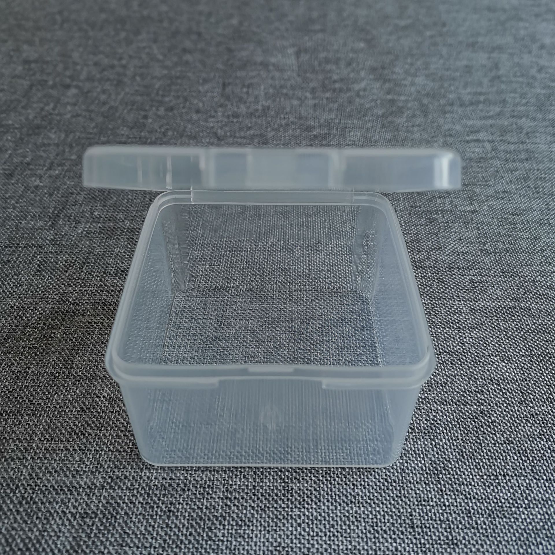 厂家直销透明pp盒 方形塑料盒连体翻盖 产品包装盒 可定制