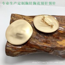 新款网红个性圆形胸针 欧美极简冷淡风胸针别针 高档合金饰品批发