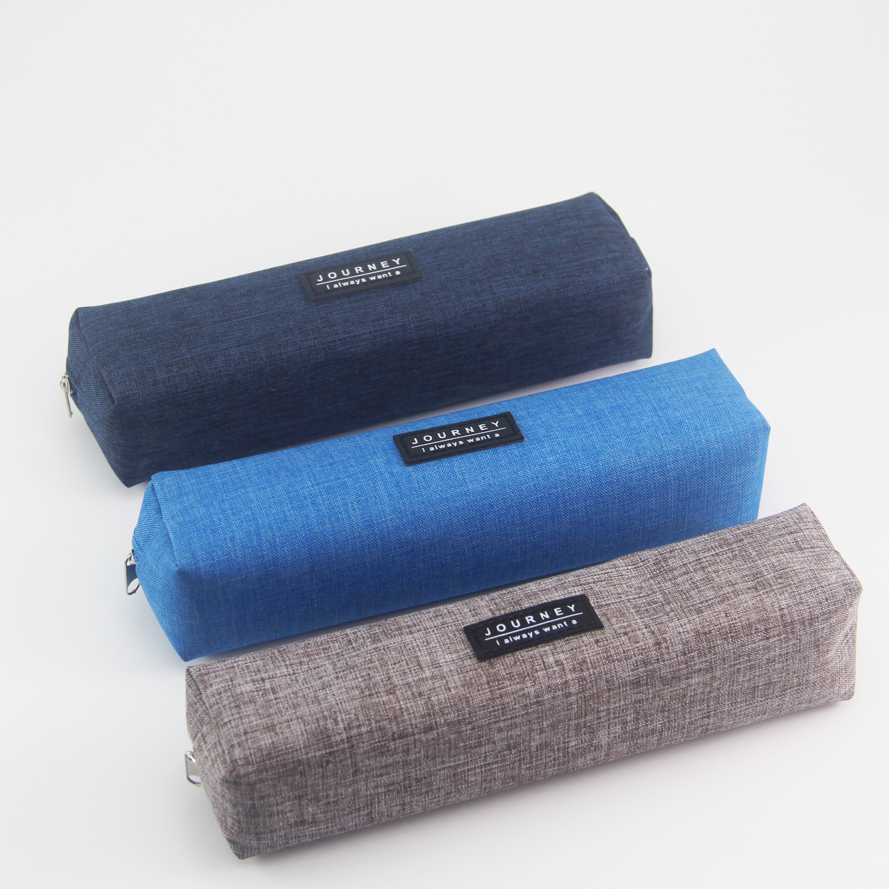 厂家定制笔袋简约学生文具收纳袋男女孩牛津布帆布大容量铅笔盒