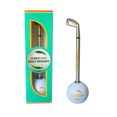 廠家直銷 高爾夫創意廣告球桿筆 高爾夫球但現在臺筆座 高〖爾夫球筆插