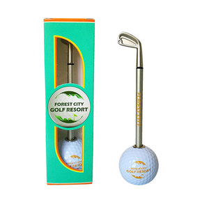 廠家直銷 高爾夫創意廣告球←桿筆 高爾夫球臺筆吸了口氣座 高爾夫球筆卐插