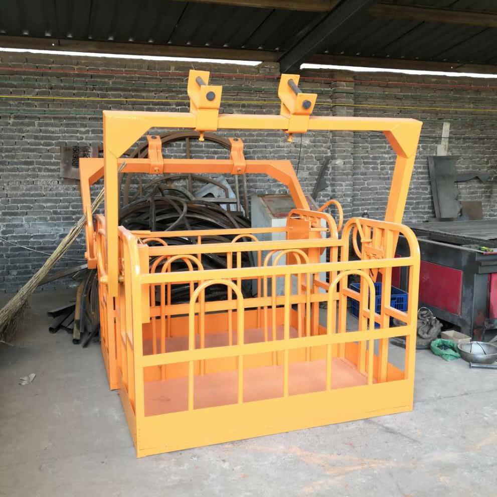 全新市政修路灯起重机吊篮 可定制工程建筑高空作业吊车吊篮
