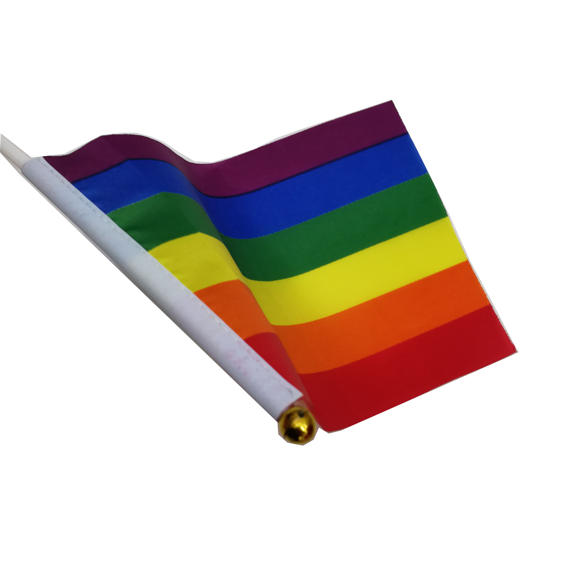 彩虹旗同性恋双性恋变性人泛性恋手摇旗厂家直销任何图片任何尺寸_洪