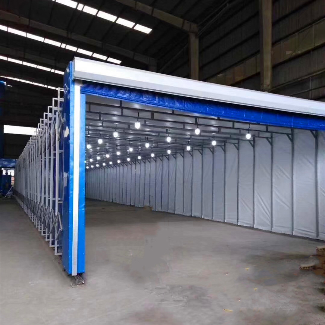 移动式伸缩房 伸缩烤漆房 伸缩式喷漆房 电动折叠伸缩房 自动伸缩