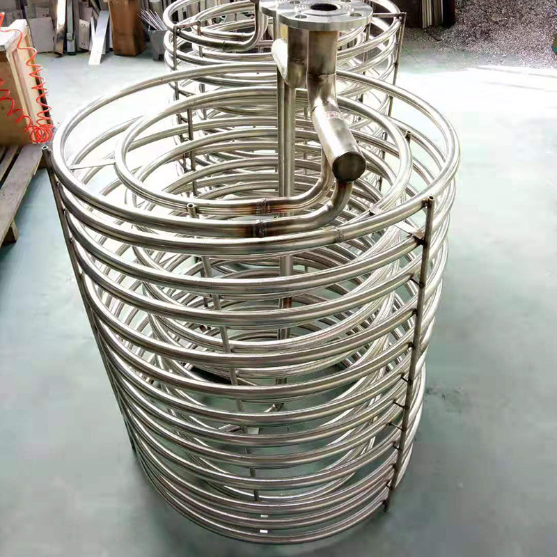 盘管式螺纹管换热器 不锈钢盘管螺旋管冷却管换热器 加工定制