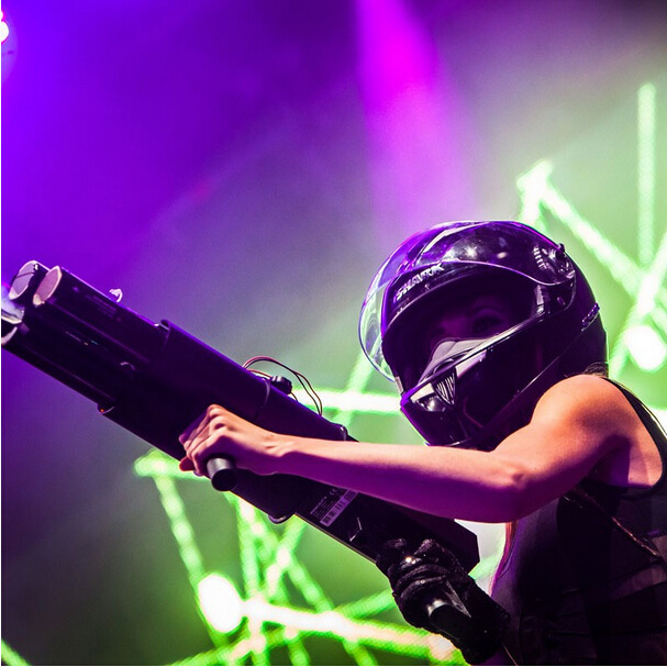 电子礼炮枪 彩礼枪 3头礼花枪 喷纸枪 婚庆,庆典气氛道具