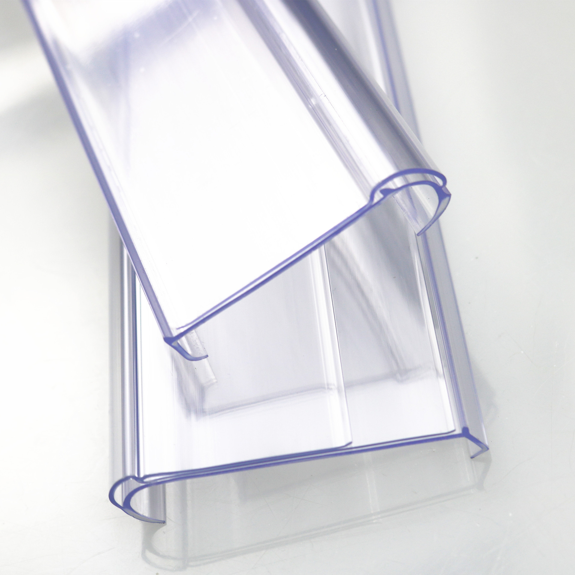 厂家定制 pvc挤出异型材 灯罩 灯带保护壳 价格条 塑料卡槽