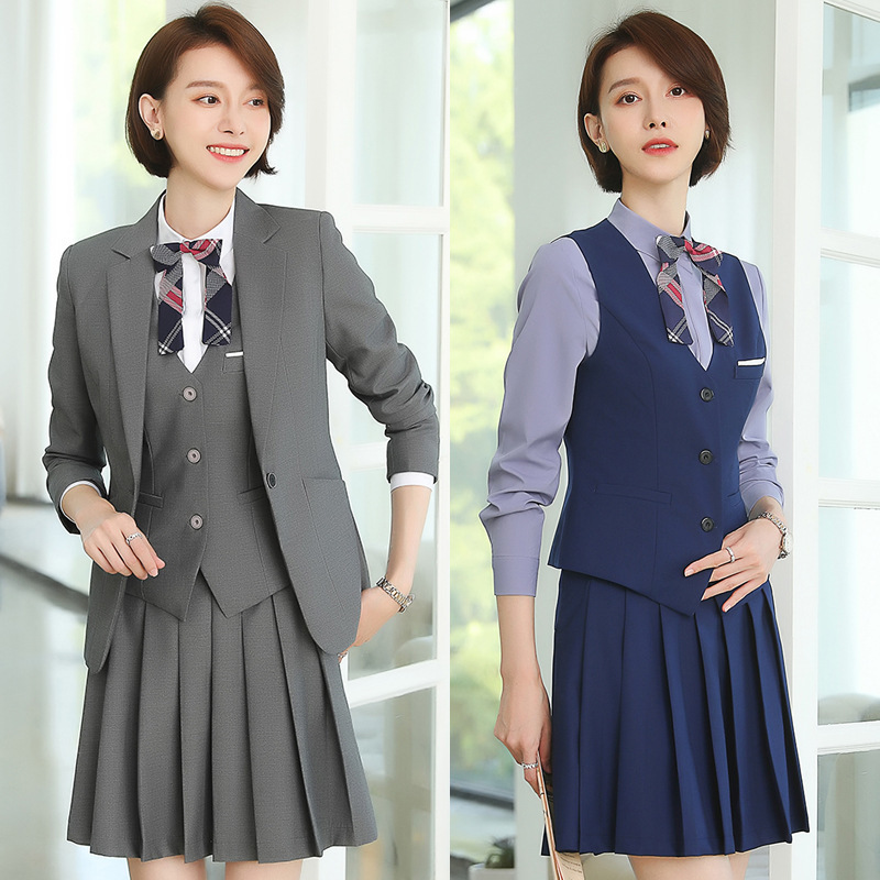 2022新款幼师制服套装老师时尚幼儿园秋季教师面试工作服女套装