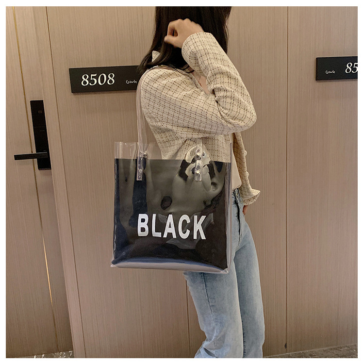 亲爱的热爱的杨紫佟年明星同款2019年新款韩版透明字母手提包女潮