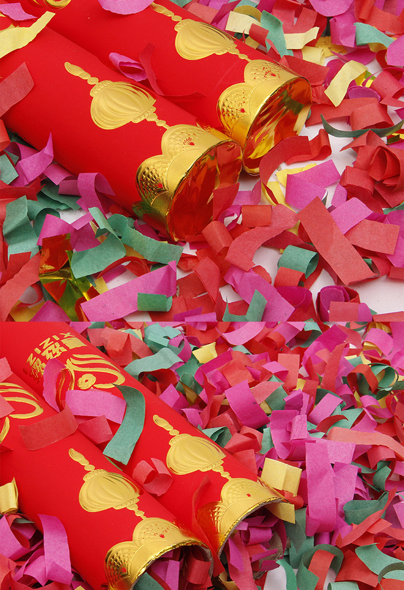 新款开业手持礼炮节日庆典开工彩带礼花筒创意派对礼宾花厂家批发