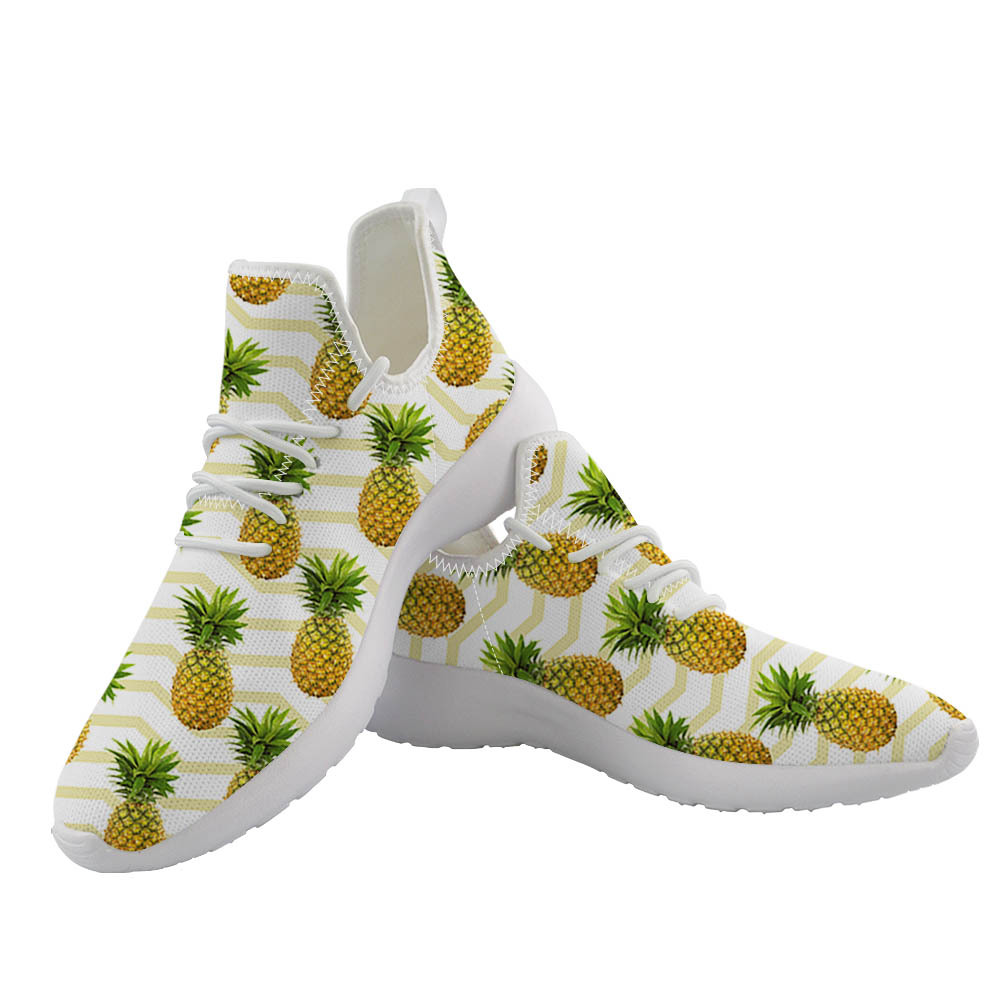2019热销款菠萝图案定制男鞋女鞋椰子鞋亚马逊速卖通热销一件起订