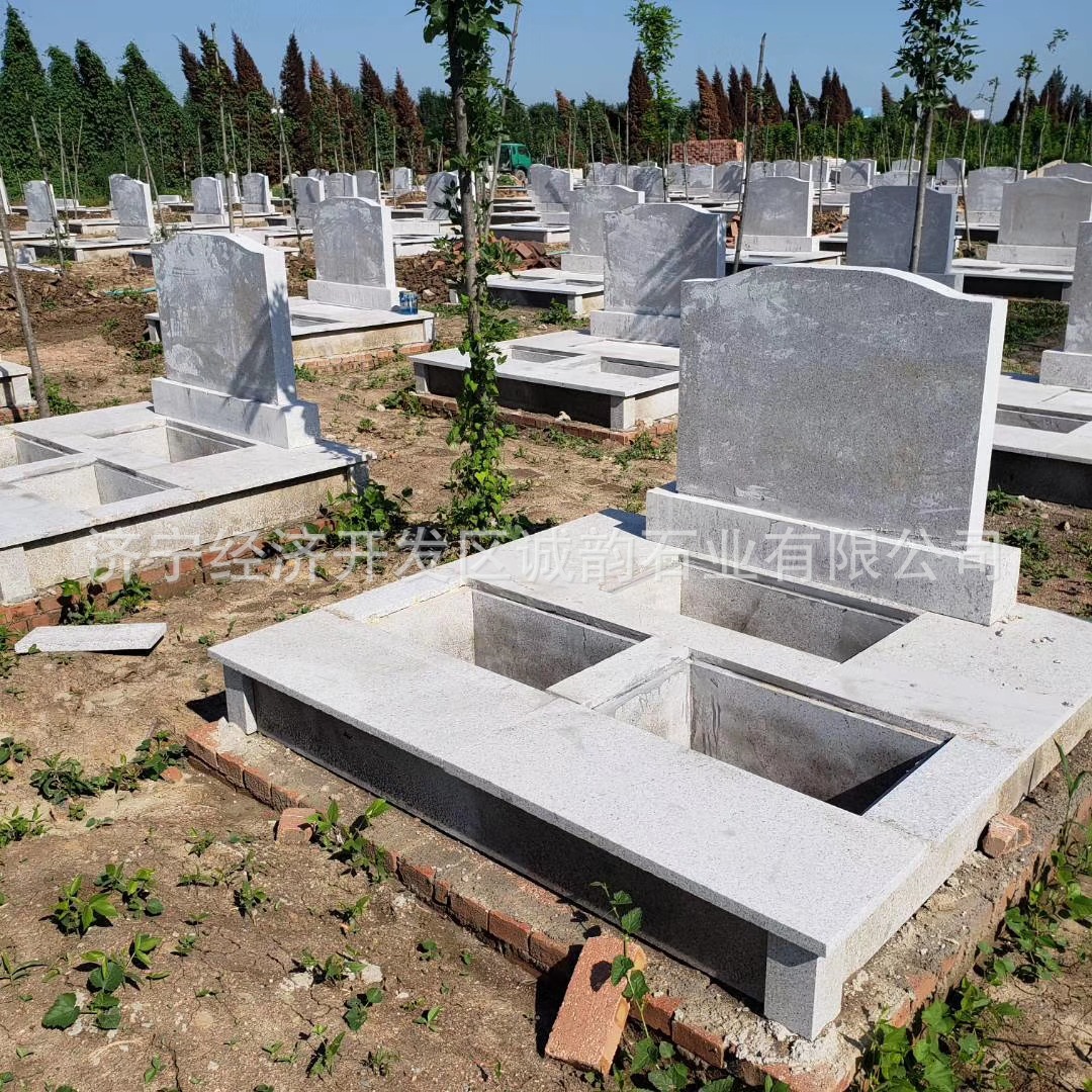 公墓花岗岩大理石简易墓碑石碑定制 黑色大理石墓碑卧碑生产厂家