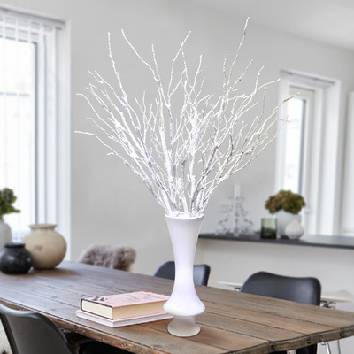 仿真发泡干树枝多头家居玄关花瓶装饰品摆件白色树杈植物配材枯枝