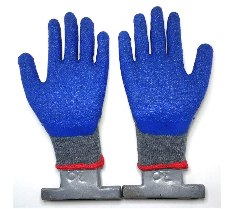 织女星胶皮手套线皱线胶手套皱纹手套劳保手套防滑手套鲁光浸胶手