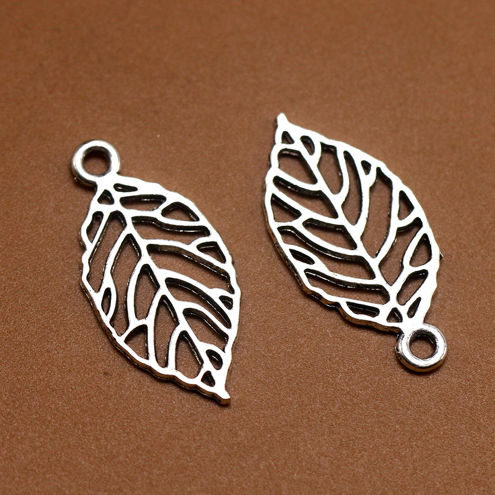 复古镂空树叶叶子吊坠合金配件 diy手工发饰手链吊坠手机饰品材料