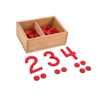 数字与筹码蒙氏数学教具蒙台蒙特梭利教具幼儿园早教益智教学玩具