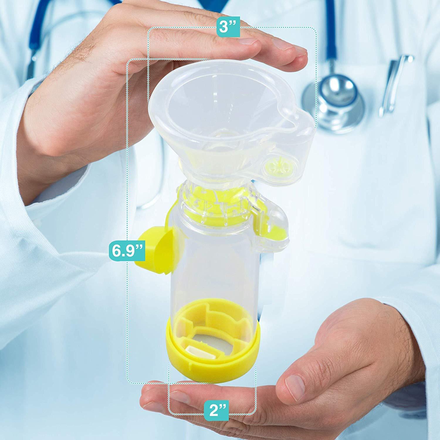 雾化桶吸入雾化罐器储雾罐筒式吸入型面罩给药喷雾器带面罩