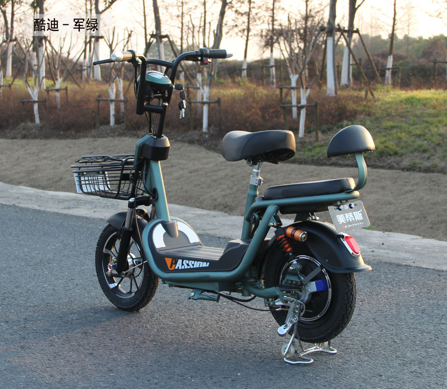 出口酷迪 48v锂电池铅酸电池通用 350w电动自行车 电动车厂家批发-阿